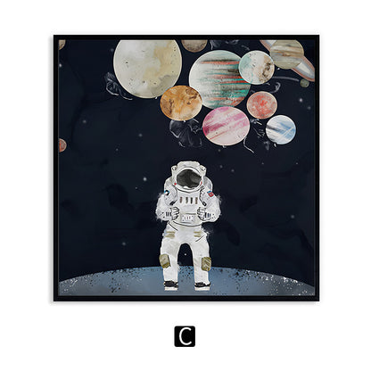 Astronaut Themed Framed Wall Art Homeandso