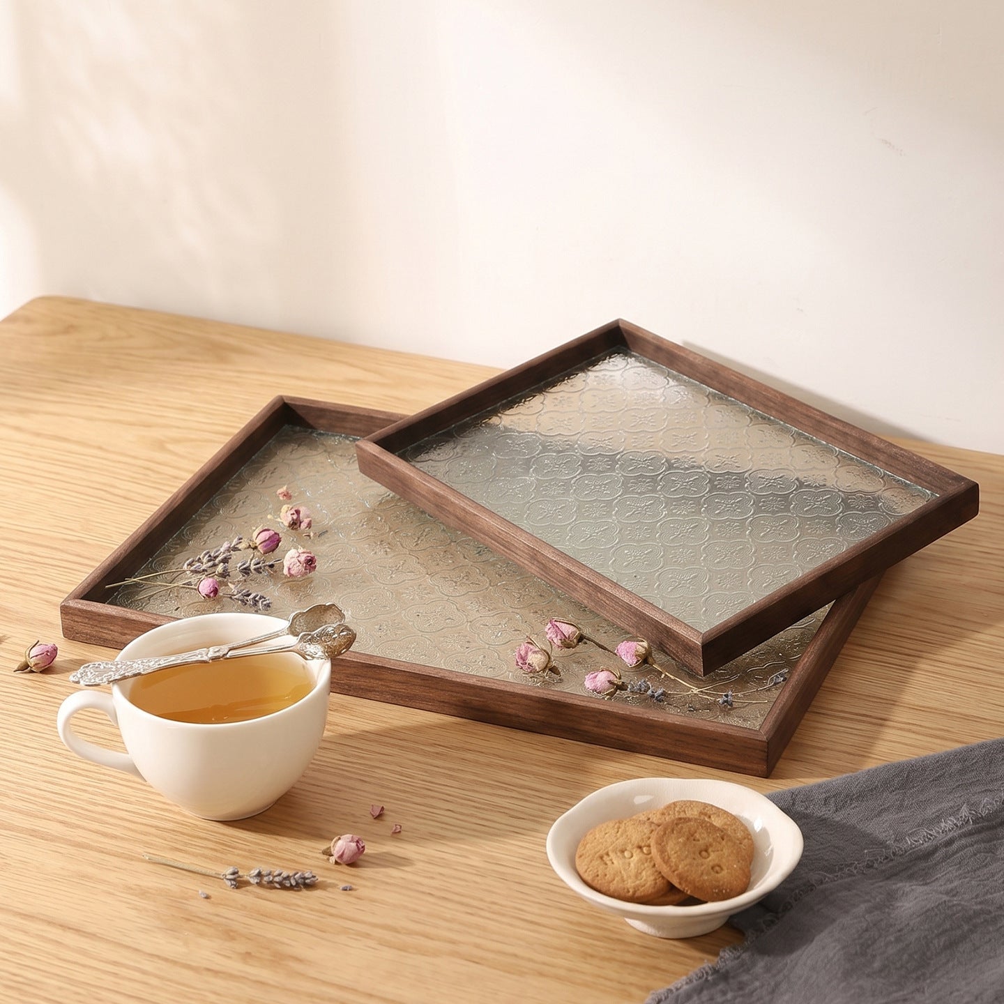 Decorative Rectangular Serving Tray Homeandso