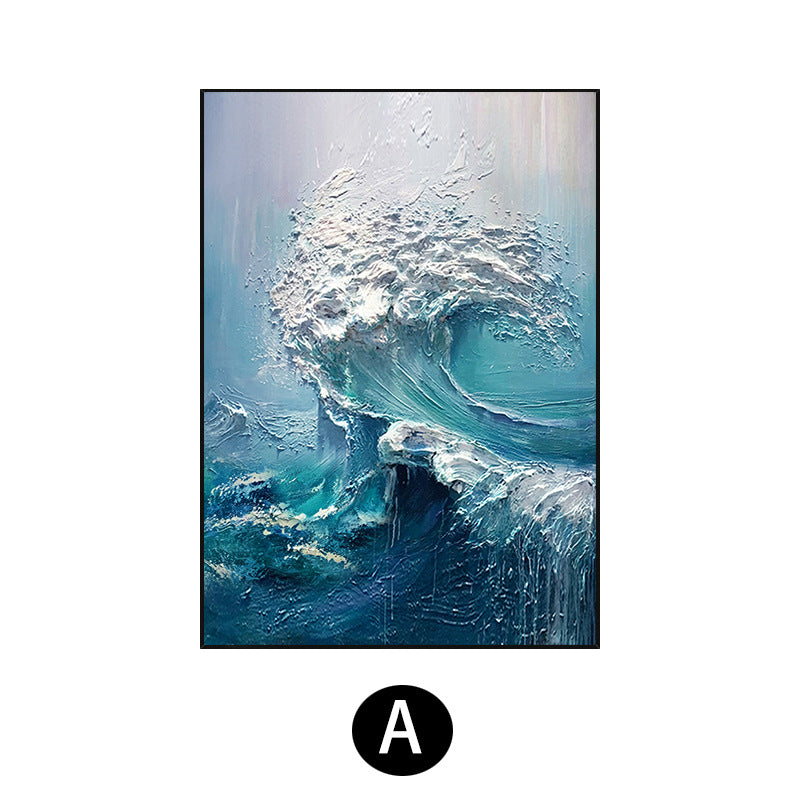 3D Textured Ocean Wave Canvas Art Homeandso