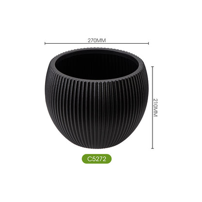 Elegant Textured Round Planter Homeandso