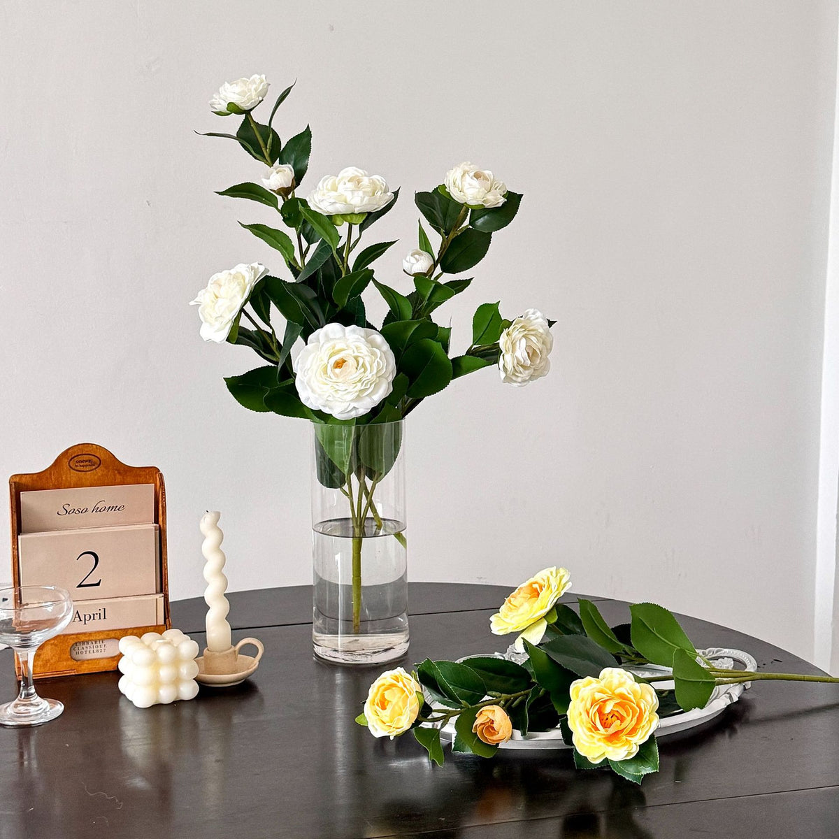 Lifelike Peony Floral Stem Arrangement