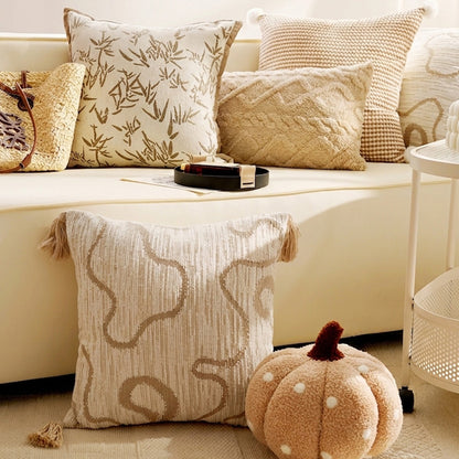Elegant Textured Decorative Lumbar Pillow