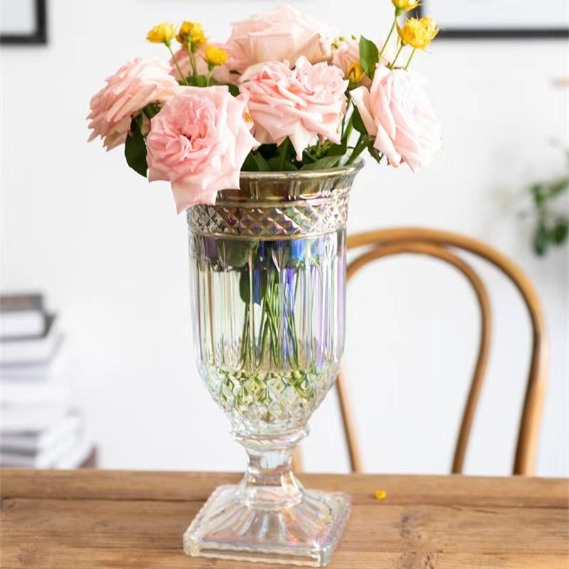Eleganter Texturiertes Glas Goblet
