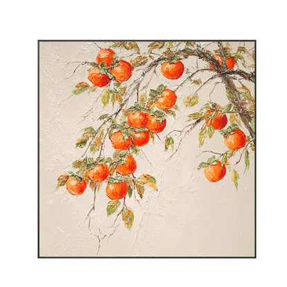 Textured Orange Botanical Wall Art Homeandso