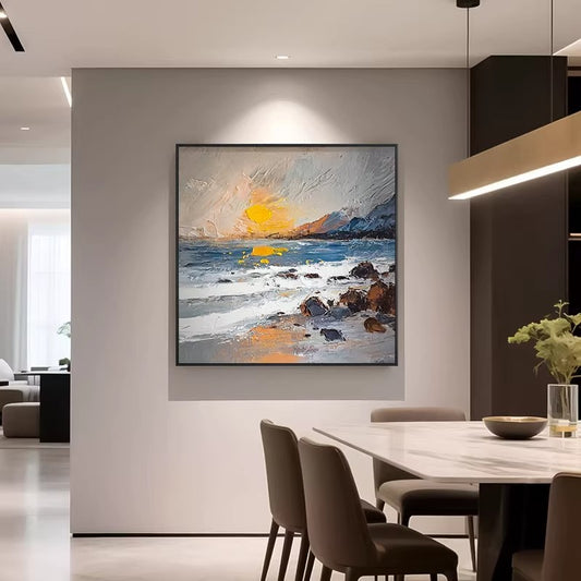 Textured Seascape Canvas Wall Art Homeandso