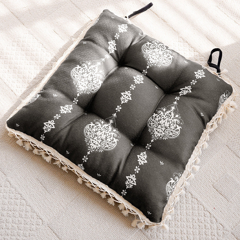 Decorative Tasseled Floor Cushion