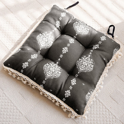 Decorative Tasseled Floor Cushion