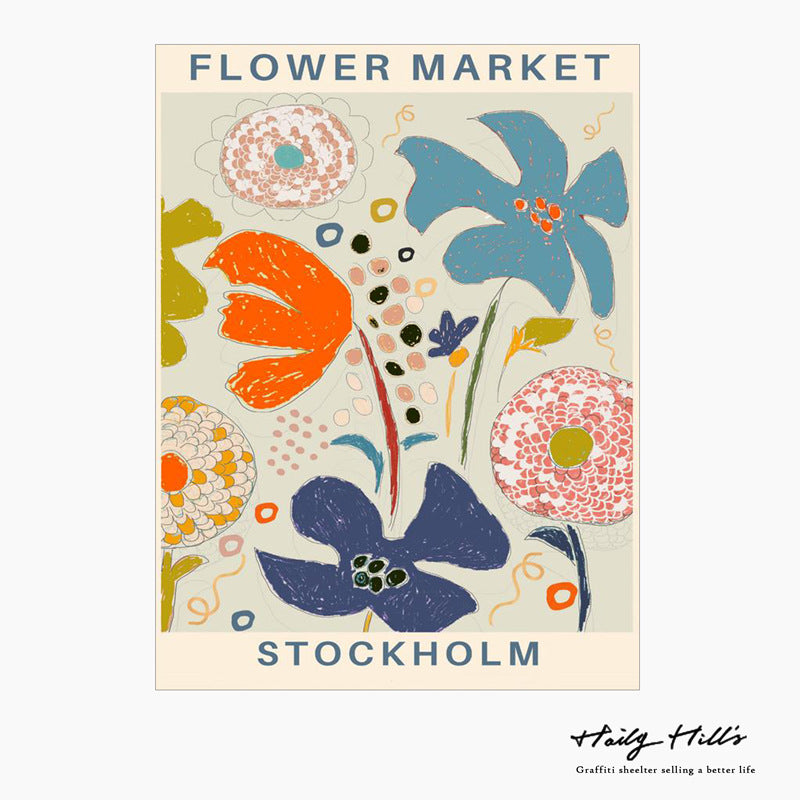 Decorative Floral Wall Art Print Homeandso