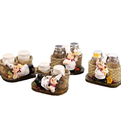 Chef Figurine Salt and Pepper Shaker Set Homeandso