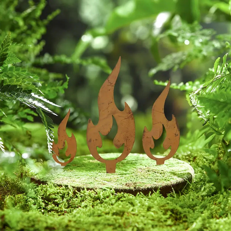 Metal Flame Garden Stake Homeandso