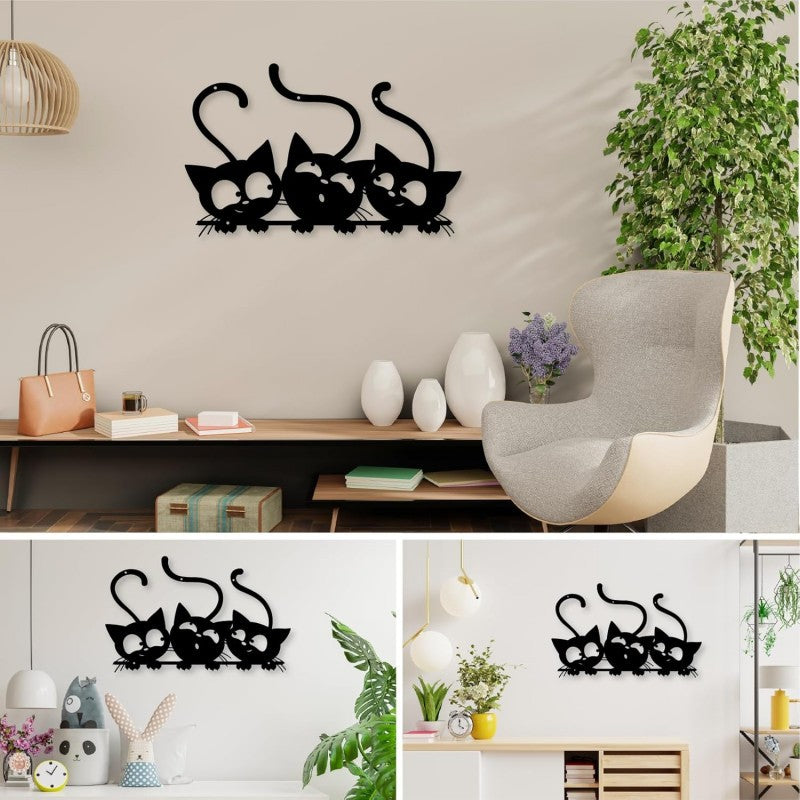 Cat-Themed Decorative Wall Art Homeandso