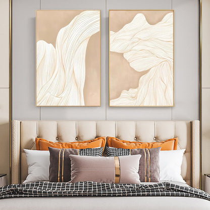 Abstract Wavy Line Framed Wall Art Homeandso