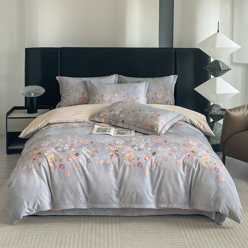 Nature-Inspired Botanical Print Duvet Cover Set