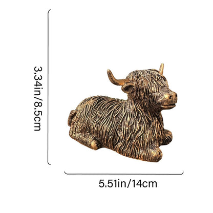 Decorative Highland Cow Figurine Homeandso