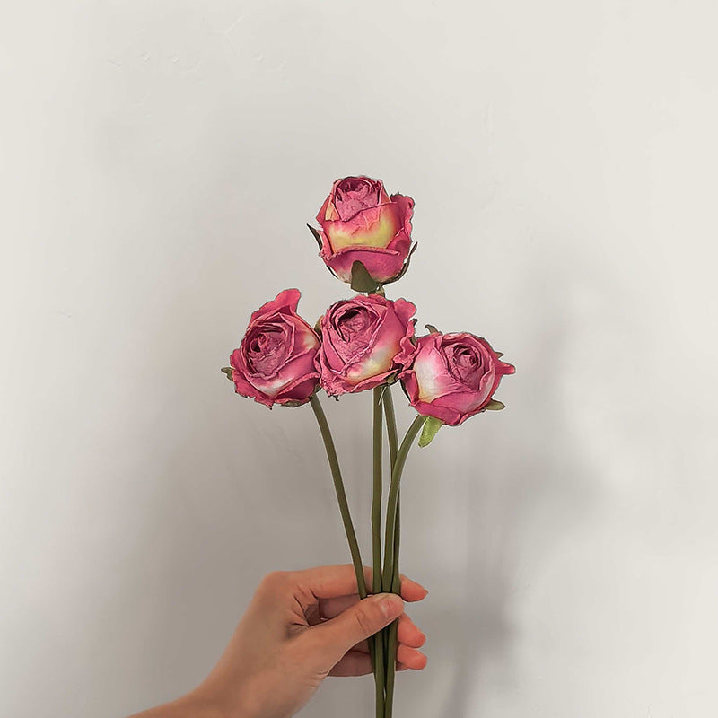 Lifelike Artificial Rose Stem Bouquet