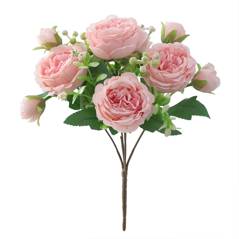 Faux Floral Rose Bouquet Arrangement