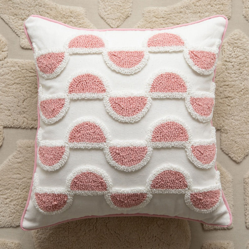 Textured Geometric Pattern Throw Pillow