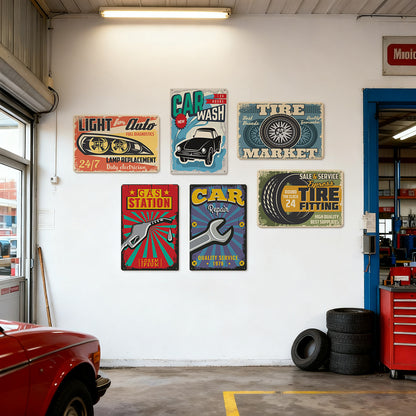 Retro Tire Service Wall Art Homeandso