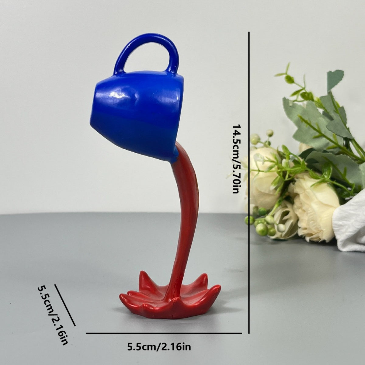 Cup Overflowing Creative Figurine Homeandso