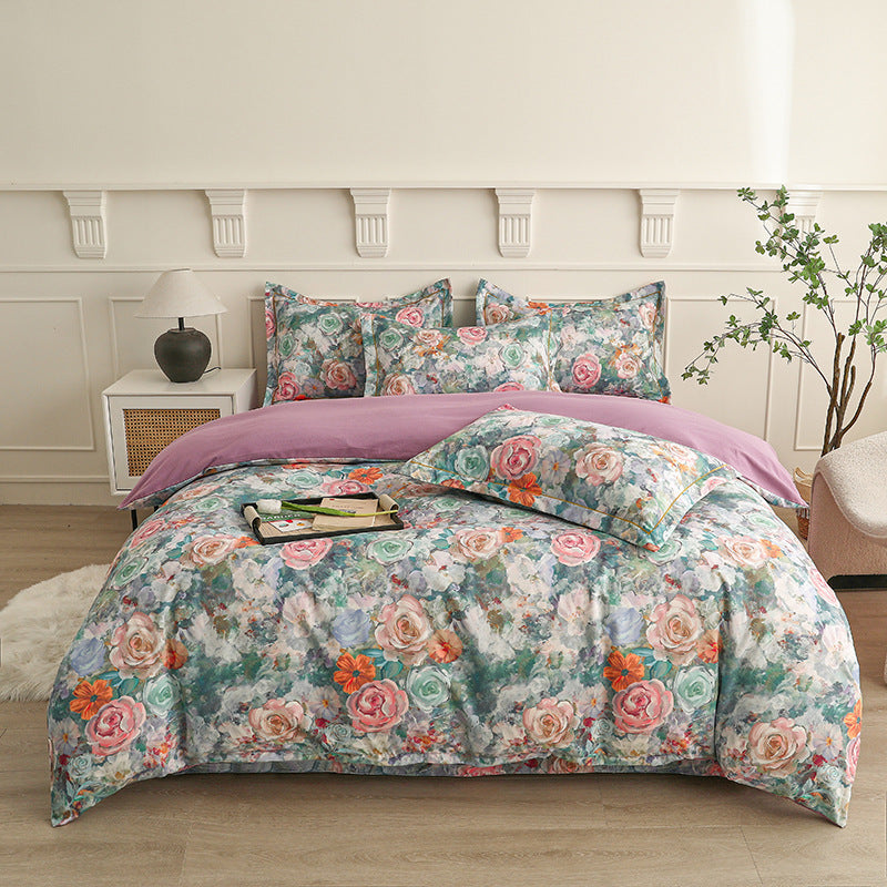 Decorative Elegant Floral Patterned Duvet Cover Set Homeandso