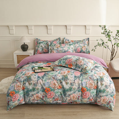 Decorative Elegant Floral Patterned Duvet Cover Set Homeandso