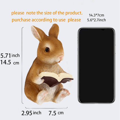 Adorable Reading Rabbit Figurine Homeandso