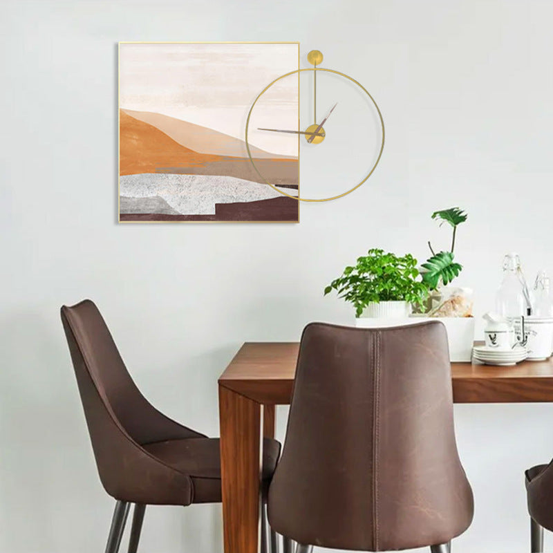 Artistic Wall Clock and Framed Abstract Artwork Homeandso