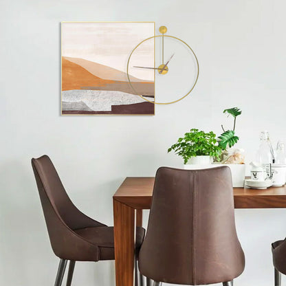 Artistic Wall Clock and Framed Abstract Artwork Homeandso