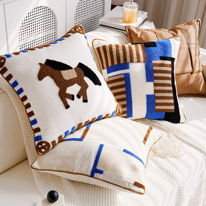 Geometric Patterned Decorative Pillow