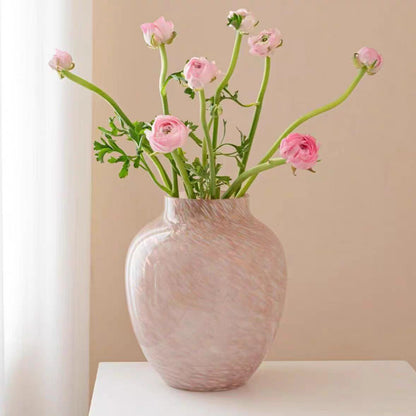Handgefertigte dekorative Glasvase