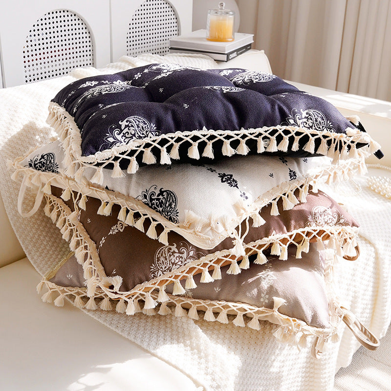 Decorative Tasseled Floor Cushion