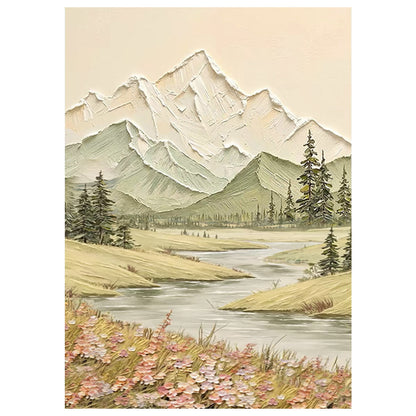 Textured Mountain Landscape Relief Art Homeandso