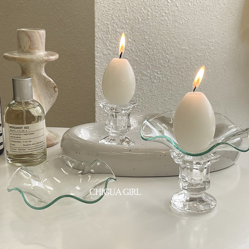 Elegant Glass Candle Holder