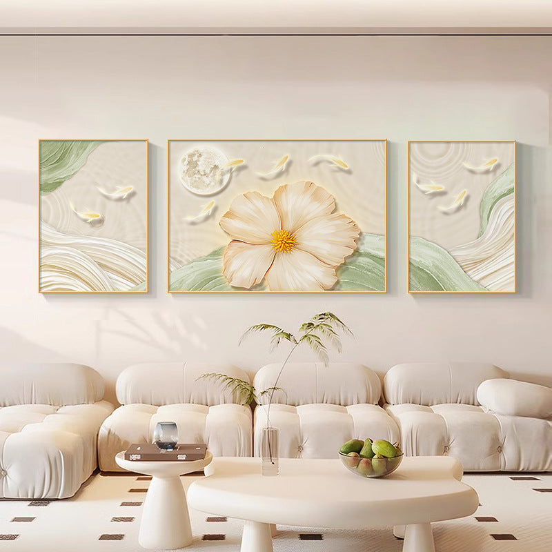 Elegant Floral Triptych Canvas Art Homeandso