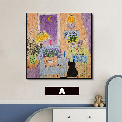 Whimsical Cat-Themed Decorative Wall Art Homeandso