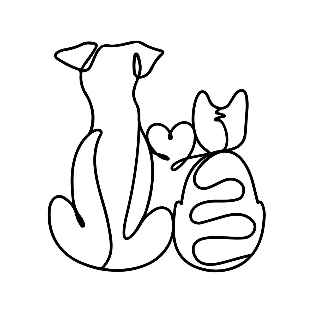 Home Decor Pet Silhouette Wall Art Homeandso