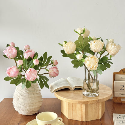 Realistic Peony Decoration Stem for Home Floral Display