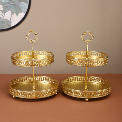 Elegant Two-Tiered Serving Stand Homeandso