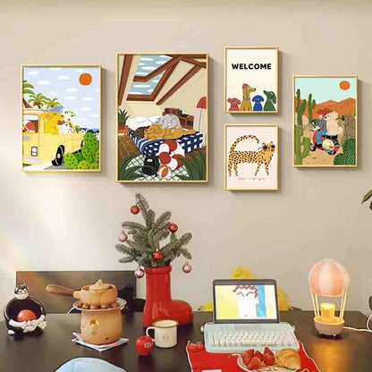 Artistic Animal-Themed Framed Wall Art Homeandso