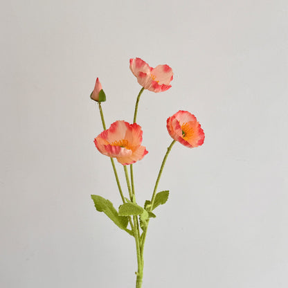 Realistic Poppy Floral Stem for Flower Arrangements
