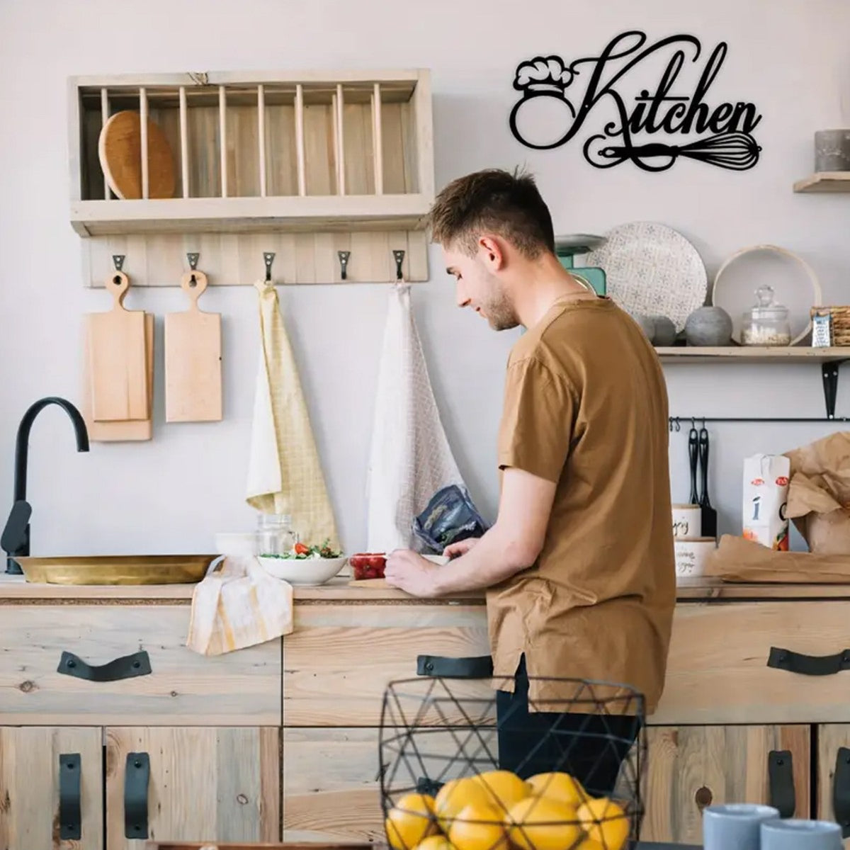 Metal Kitchen Wall Sign Homeandso