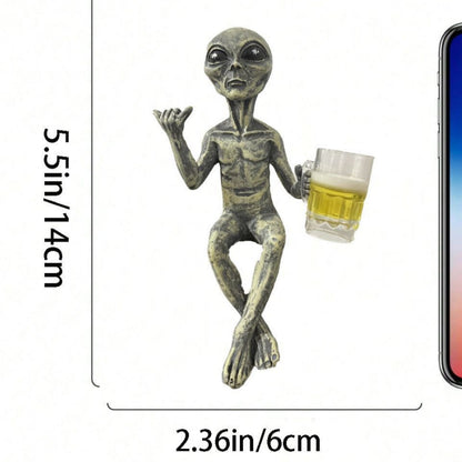 Alien Figurine Phone Holder Homeandso