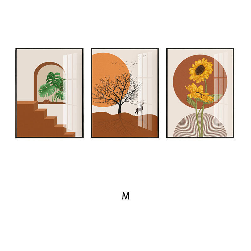 Framed Geometric Landscape Art Set Homeandso