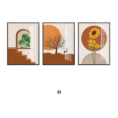 Framed Geometric Landscape Art Set Homeandso