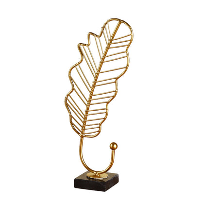 Leaf-Shaped Decorative Metal Stand Homeandso