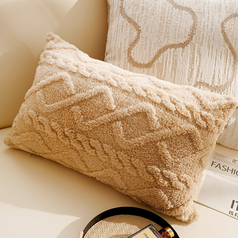 Luxurious Faux Fur Square Decorative Pillow