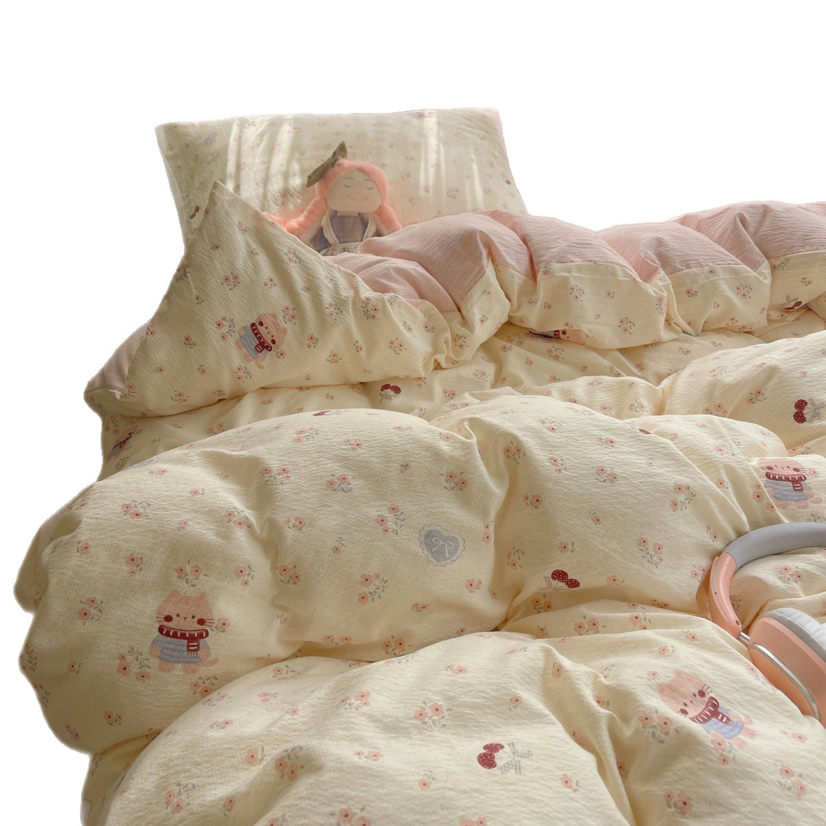 Playful Cartoon Duvet Cover Set Homeandso