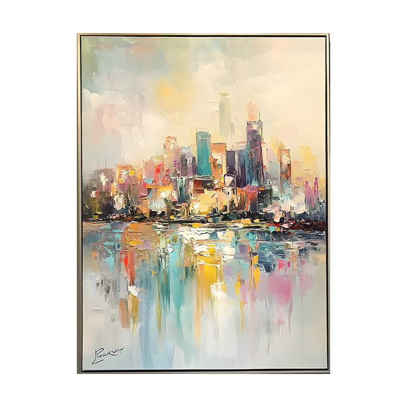 Abstract Cityscape Oil Painting Homeandso