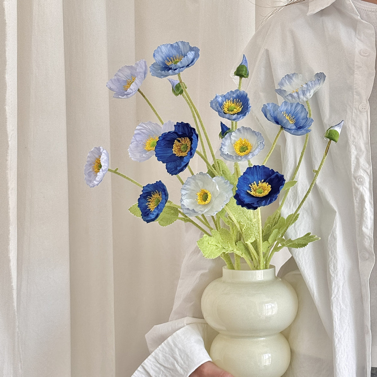 Realistic Poppy Floral Stem for Flower Arrangements