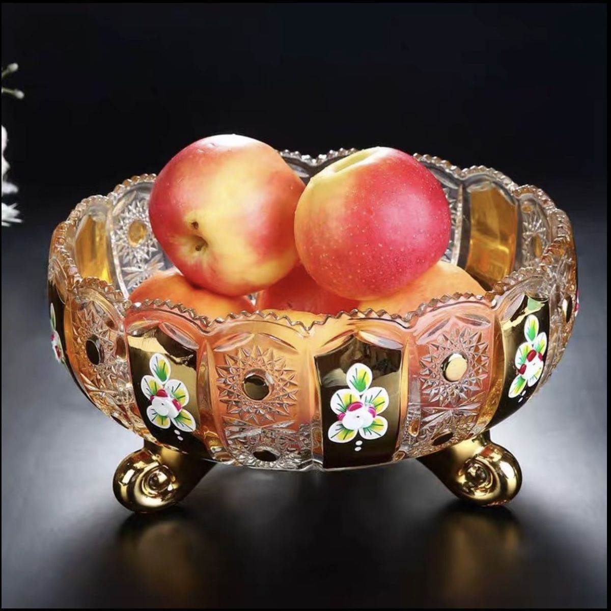 Dekorativer Kristall Obstschale